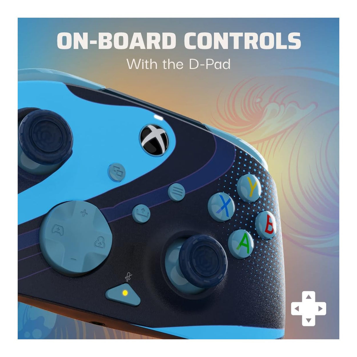 PDP REMATCH Glow Wired Gaming Controller for Xbox Series X - Blue Tide 049-023-BLTD