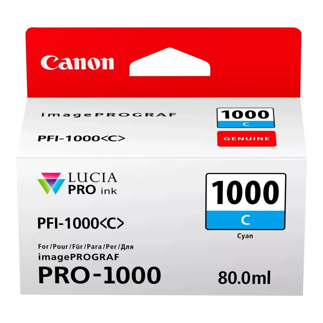 Canon PFI-1000 Cyan Printer Ink Cartridge Original 0547C001 Single-pack