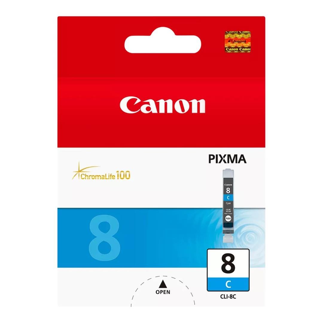 Canon CLI-8C Cyan Printer Ink Cartridge Original 0621B024 Single-pack