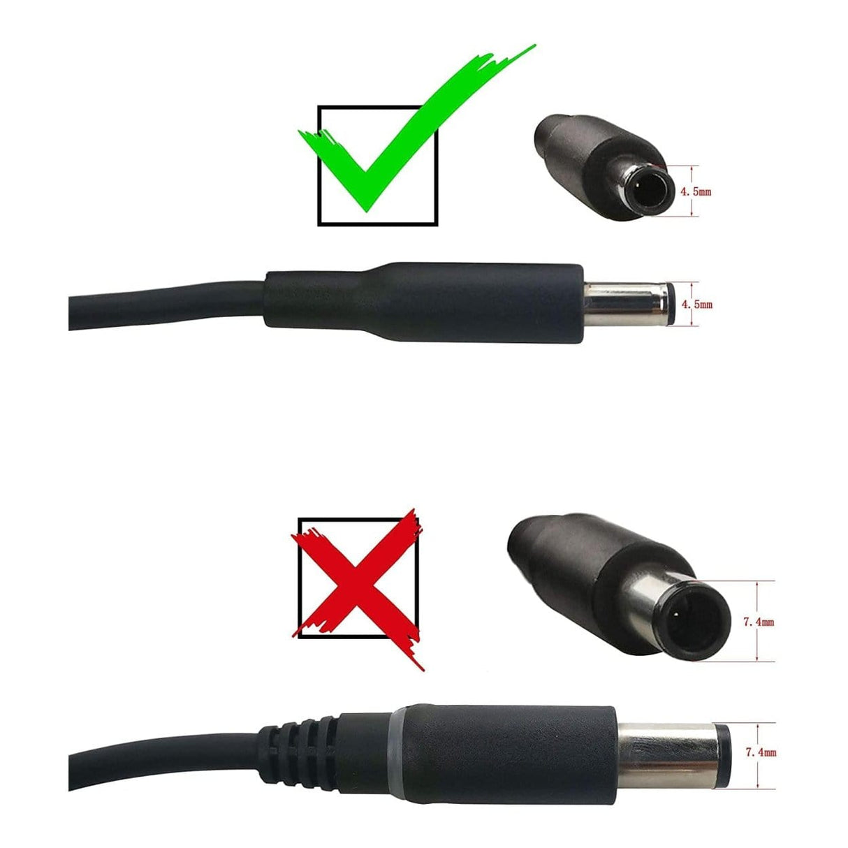 Dell 65W 4.5m Barrel AC Adapter with Power Cord 2m 0MGJN9