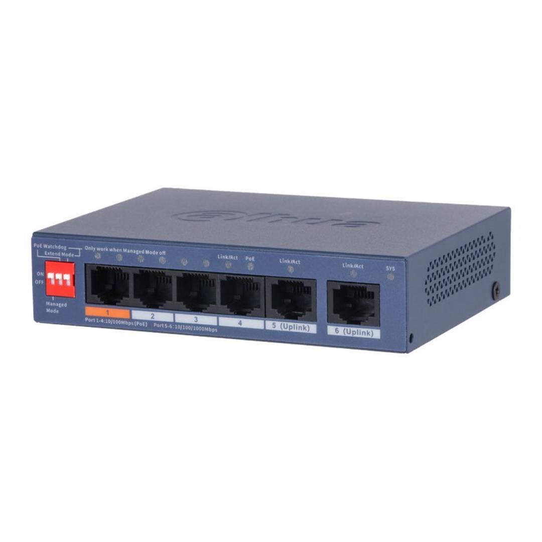 Dahua CS4006-4ET2GT-60 4-port Cloud Managed L2 Network Switch with 2x SFP Ports