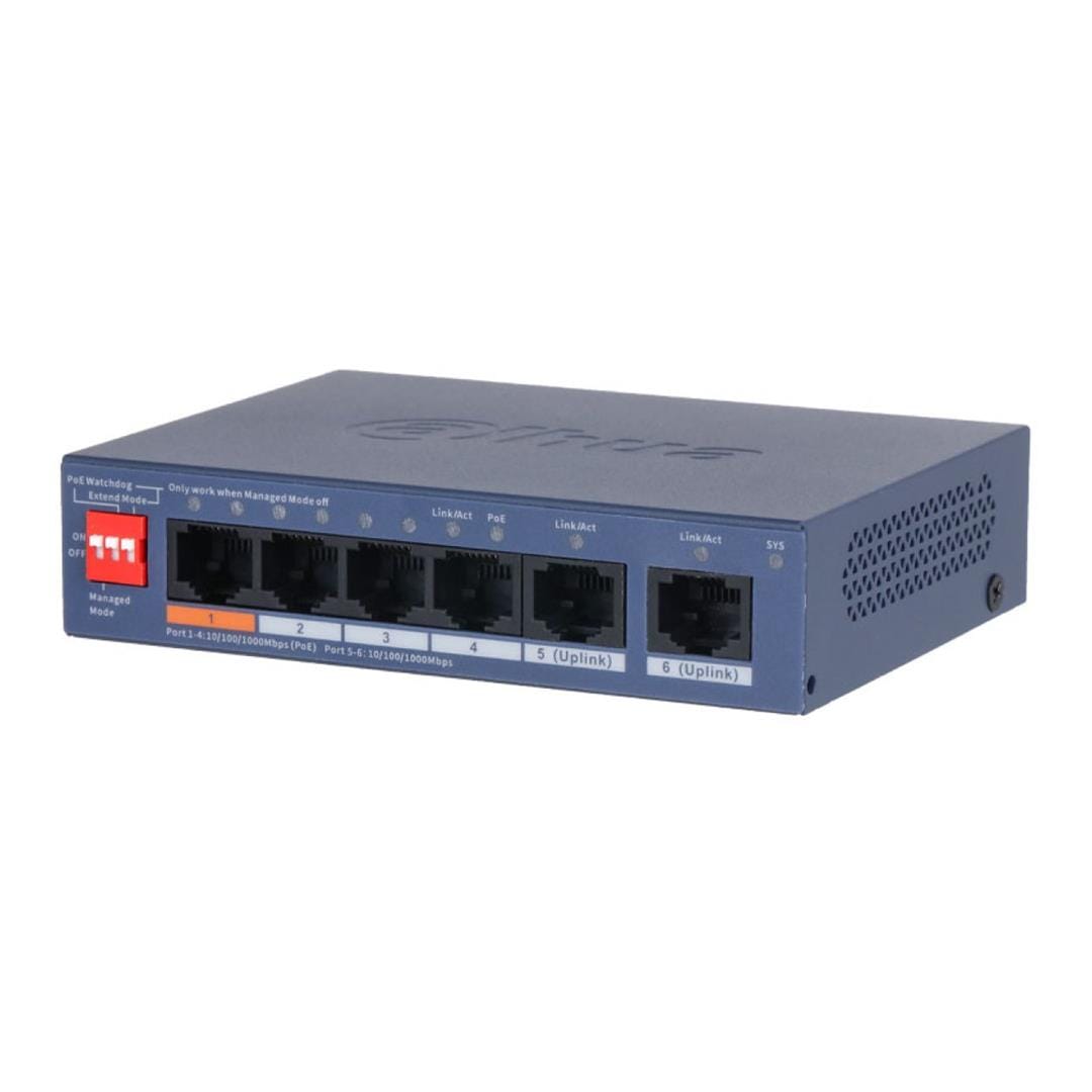 Dahua CS4006-4GT-60-V2 6-port Cloud Managed L2 Network Switch