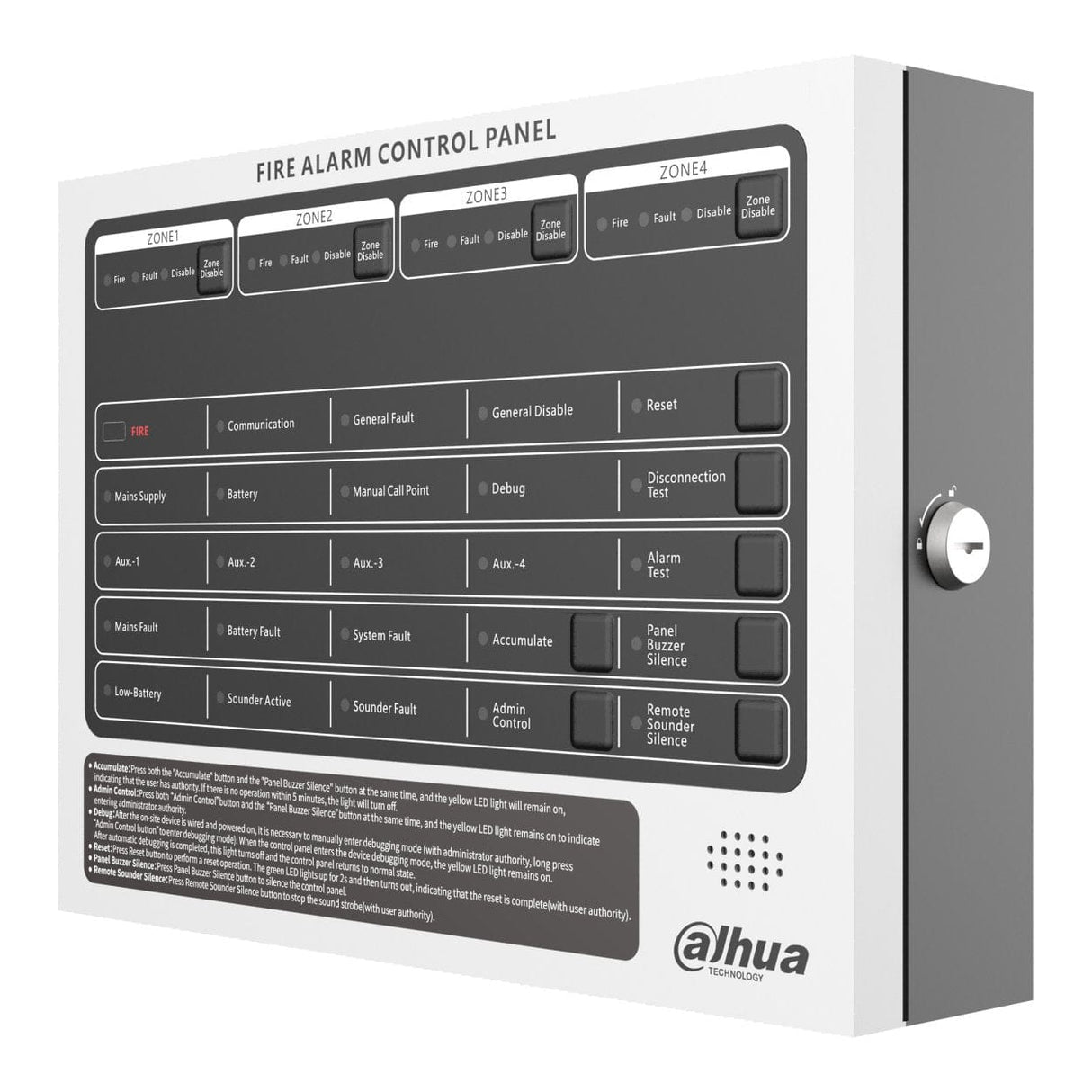 WisuAlarm HY-C102-4 Conventional 4 Zone Fire Alarm Control Panel