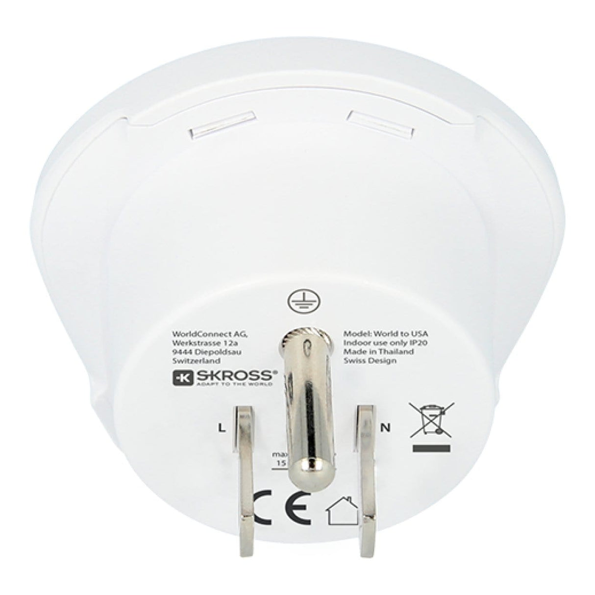 Skross World to USA Adapter Plug 1.500221-E