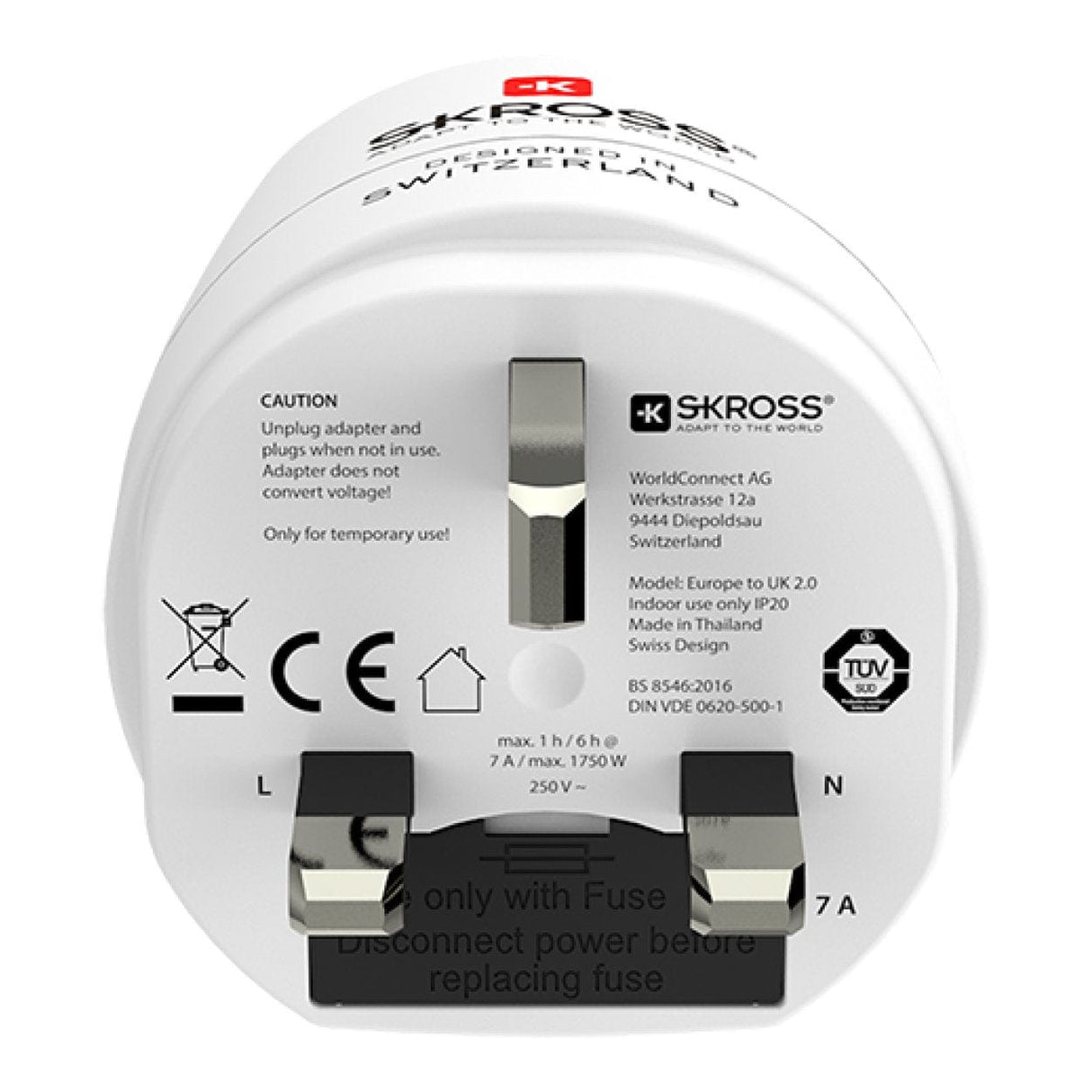 Skross Combo World to UK Adapter Plug 1.500231-E