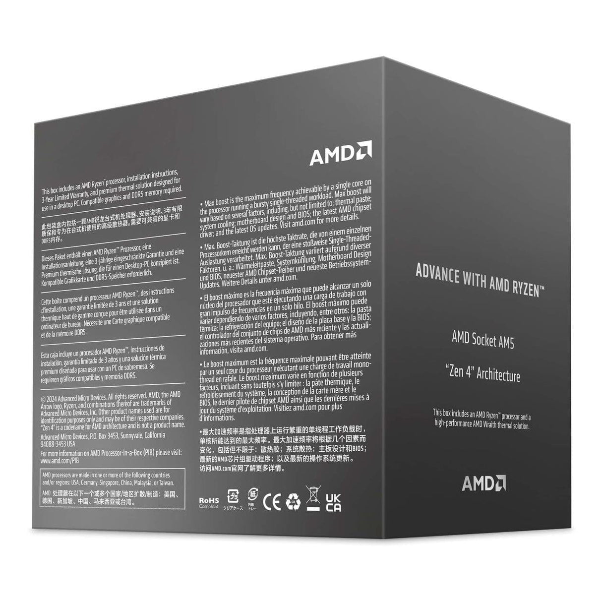 AMD Ryzen 8700F CPU - AMD Ryzen 7 8-core Socket AM5 5GHz Processor 100-100001590BOX