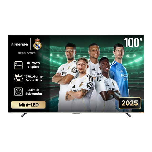 Hisense 100U7Q 100-inch 4K UHD Mini-LED 165Hz VRR QLED Gaming TV