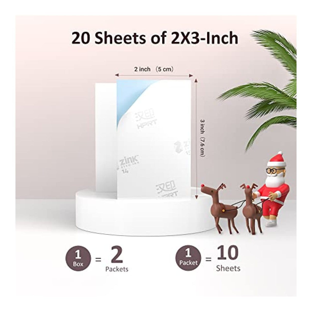 HPRT 2x3-inch Zink Photo Paper 20-sheets 104400040