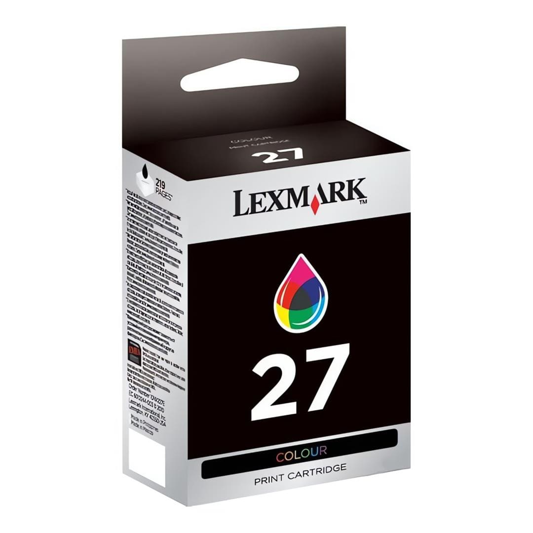 Lexmark 27 Tri-Colour Printer Ink Cartridge Original 10NX227BP Single-pack