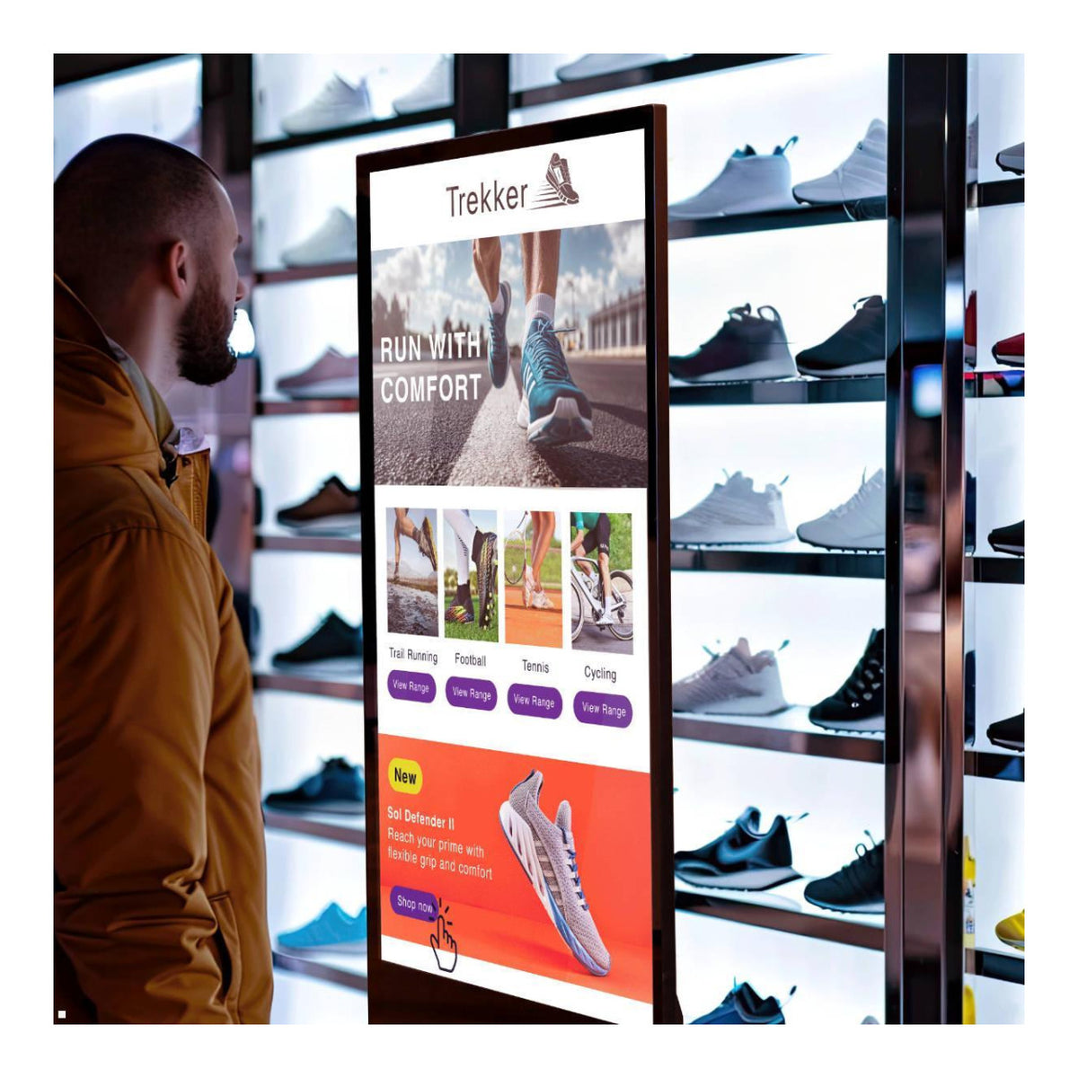Clevertouch CL Touch Totem 65-inch Capacitive Touch Display Kiosk 12965CLTOUCHTOTEM