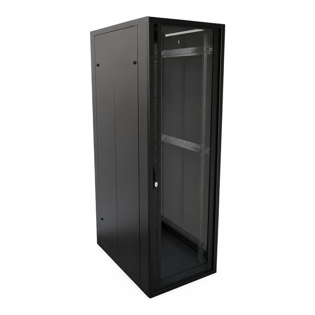 RCT 12U Server Cabinet 600W x 600D Perforated Door 12U-AP6612.PER.B