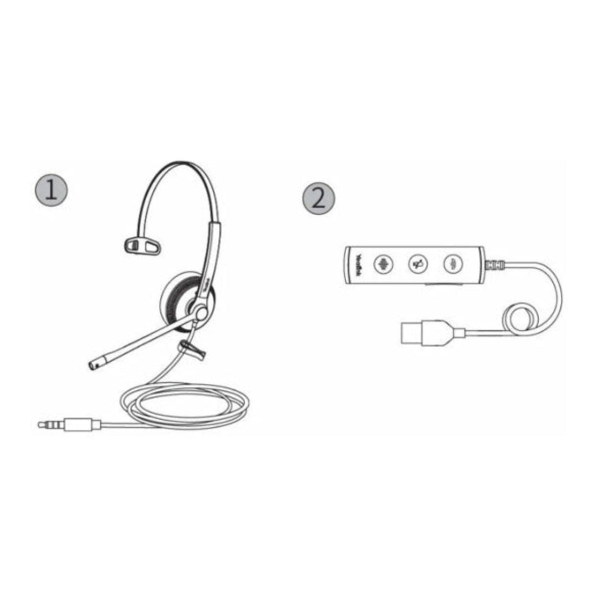 Yealink UH34 SE Mono Teams Wired Headset 1308035