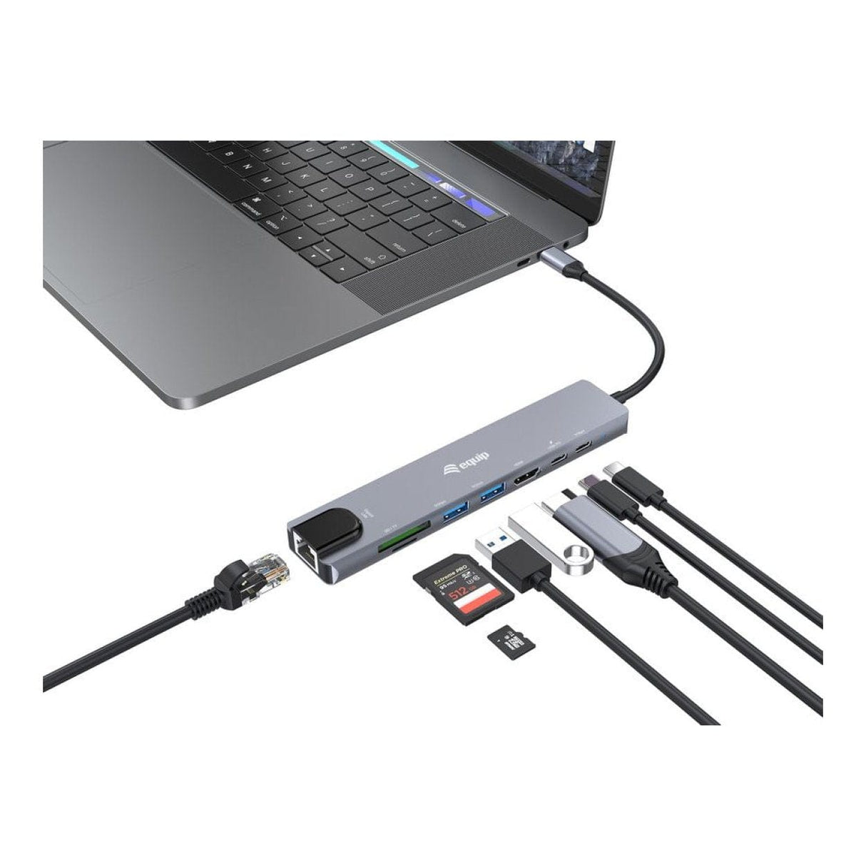 Equip 8-in-1 Multifunctional USB-C 4K HDMI Adapter 133497