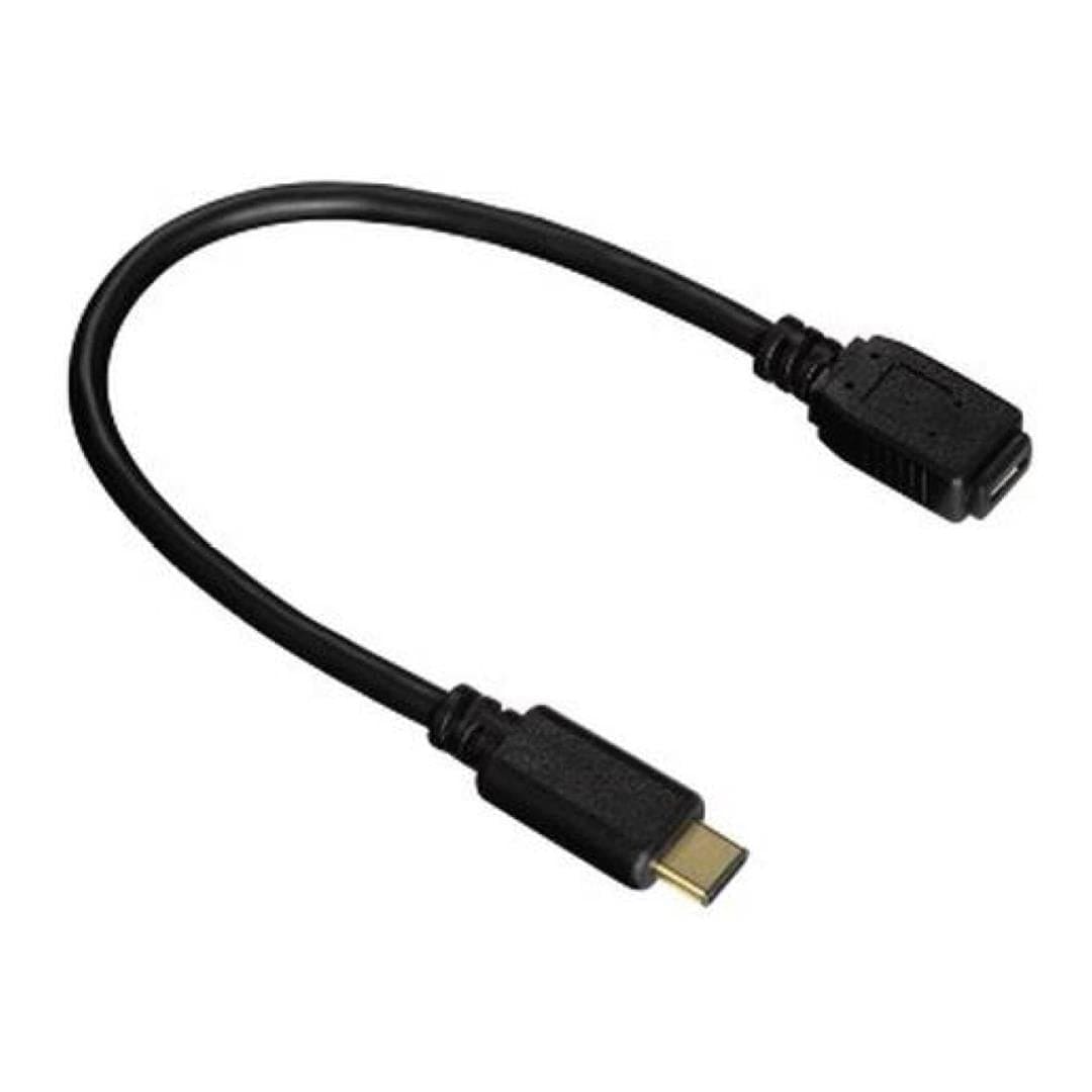 Hama Type-C Male to Micro-USB Female Cable Black 135718