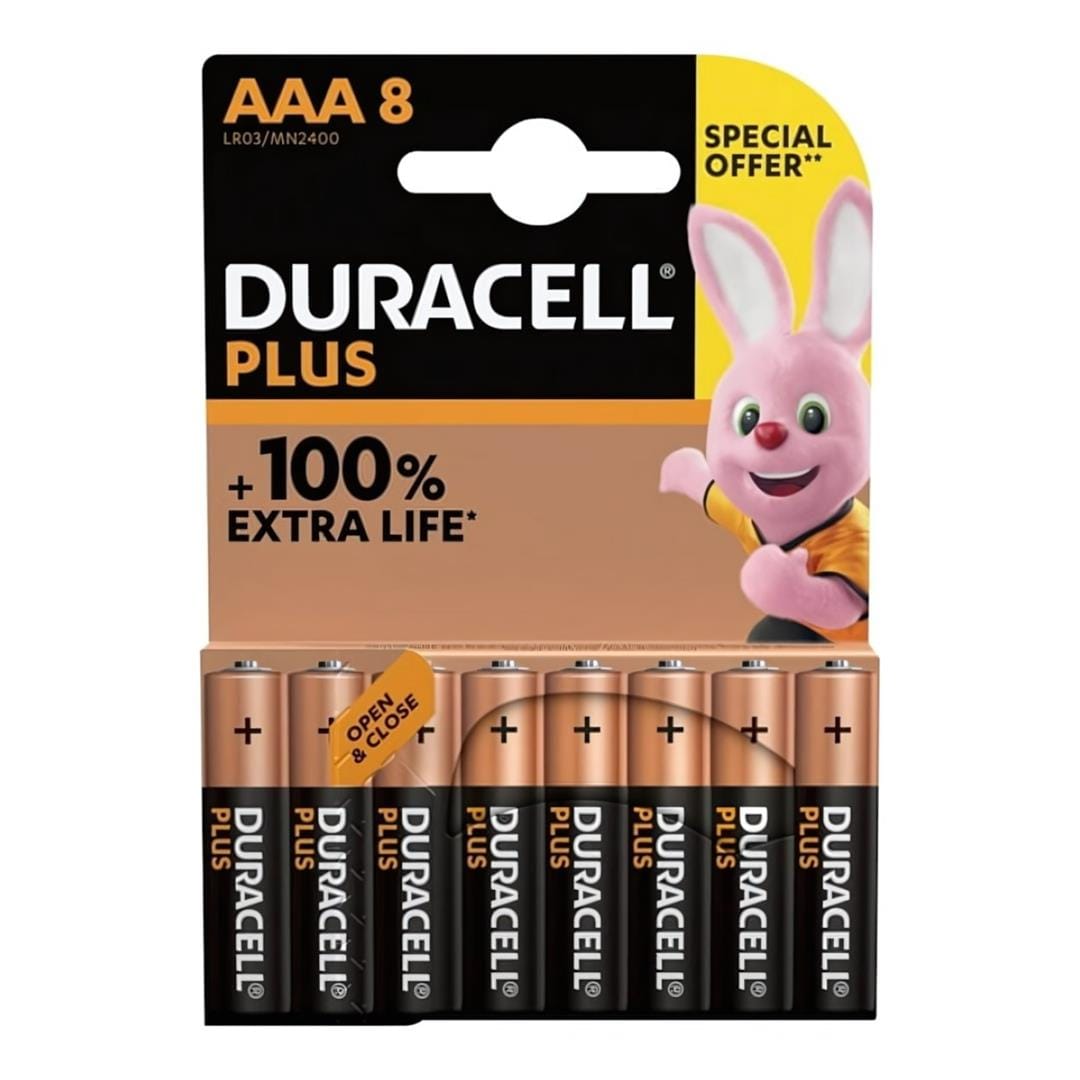 Duracell Alkaline Plus AAA Batteries 8-pack x12 141391