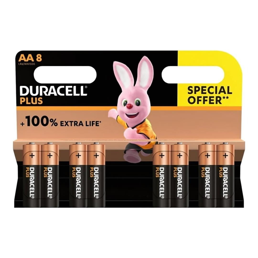 Duracell Plus AA Batteries 8-pack x12 141452