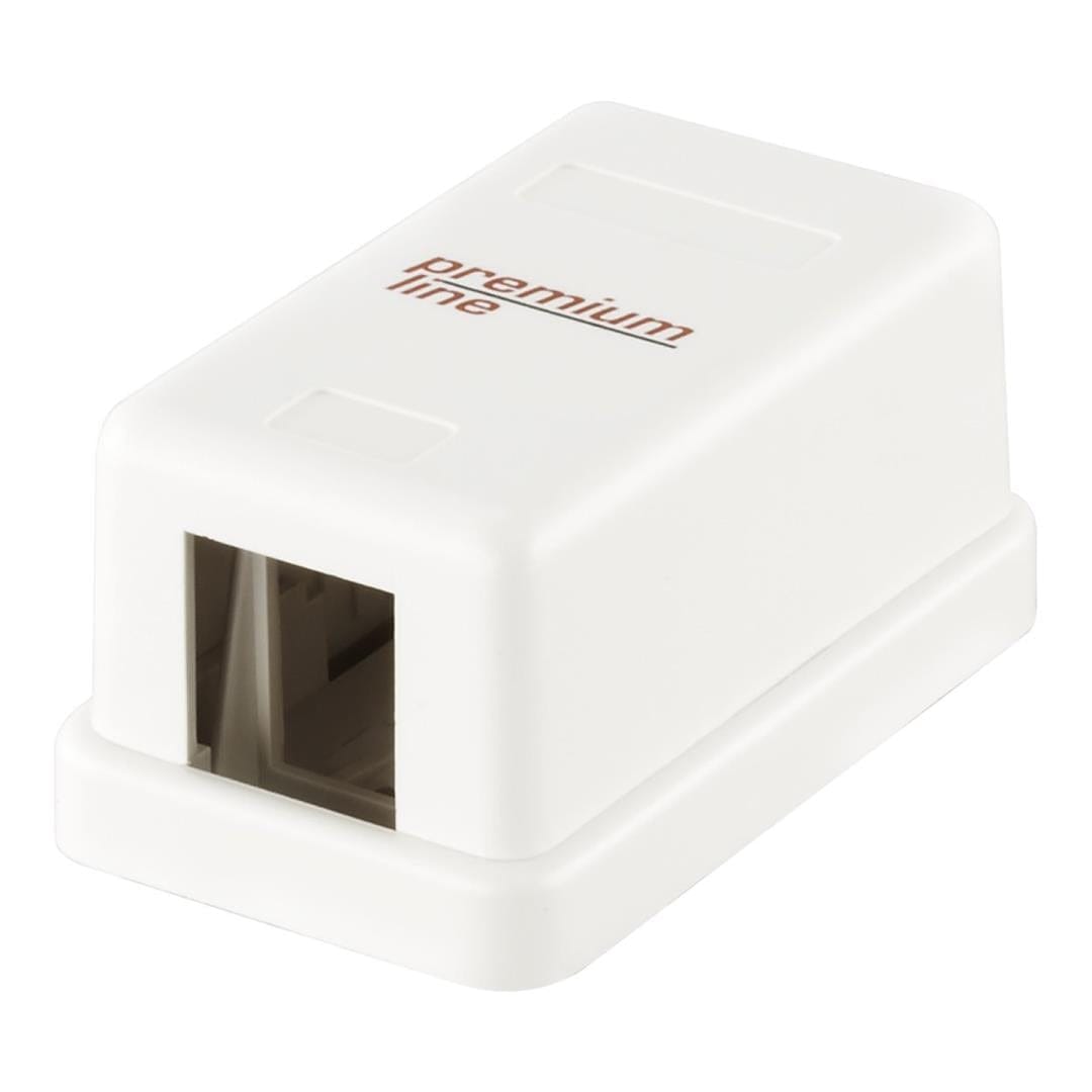Premium Line CAT6 Unpopulated Wallbox Shell White 1601101110