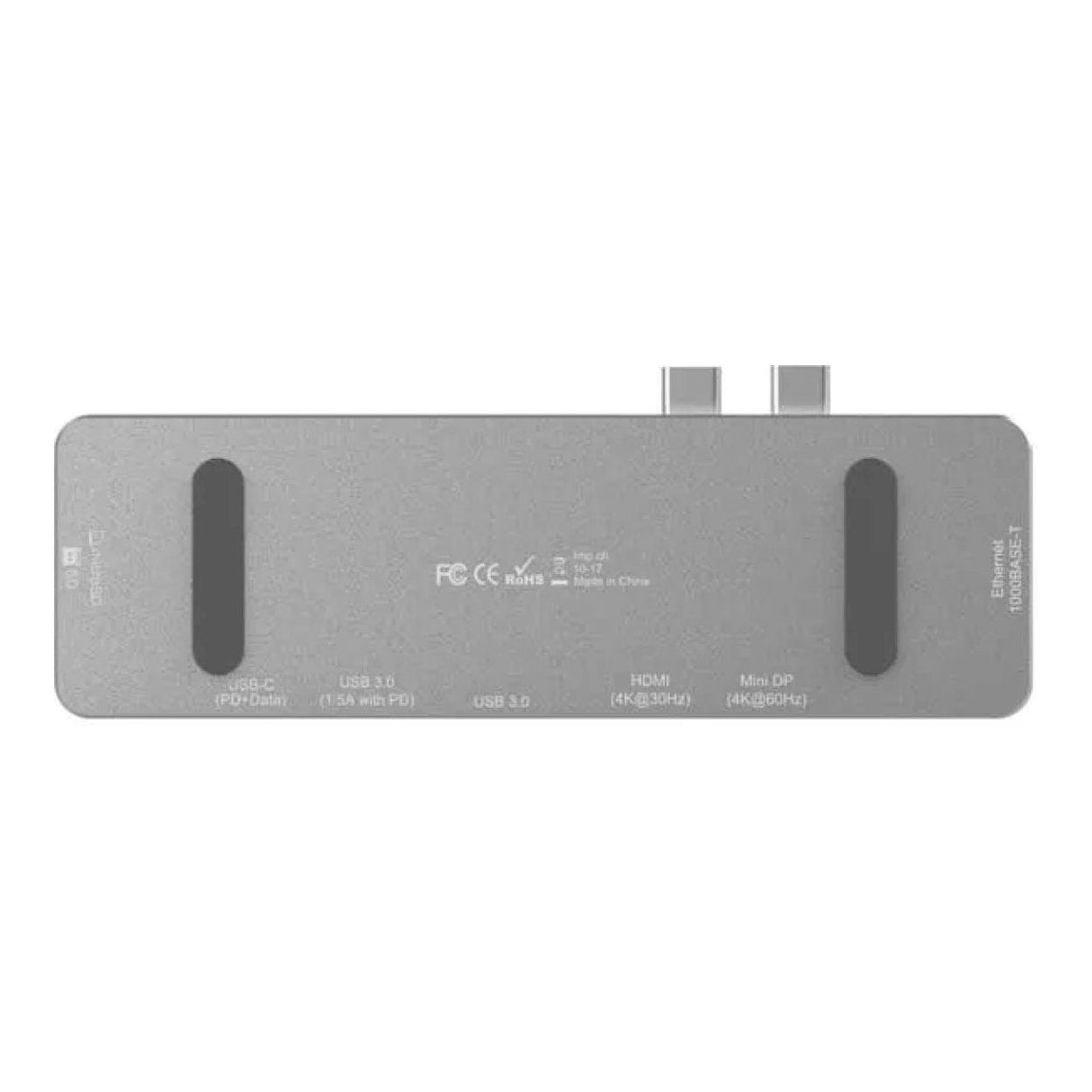 LMP Compact Dock 8-in-1 Ethernet Docking Station Silver 17278