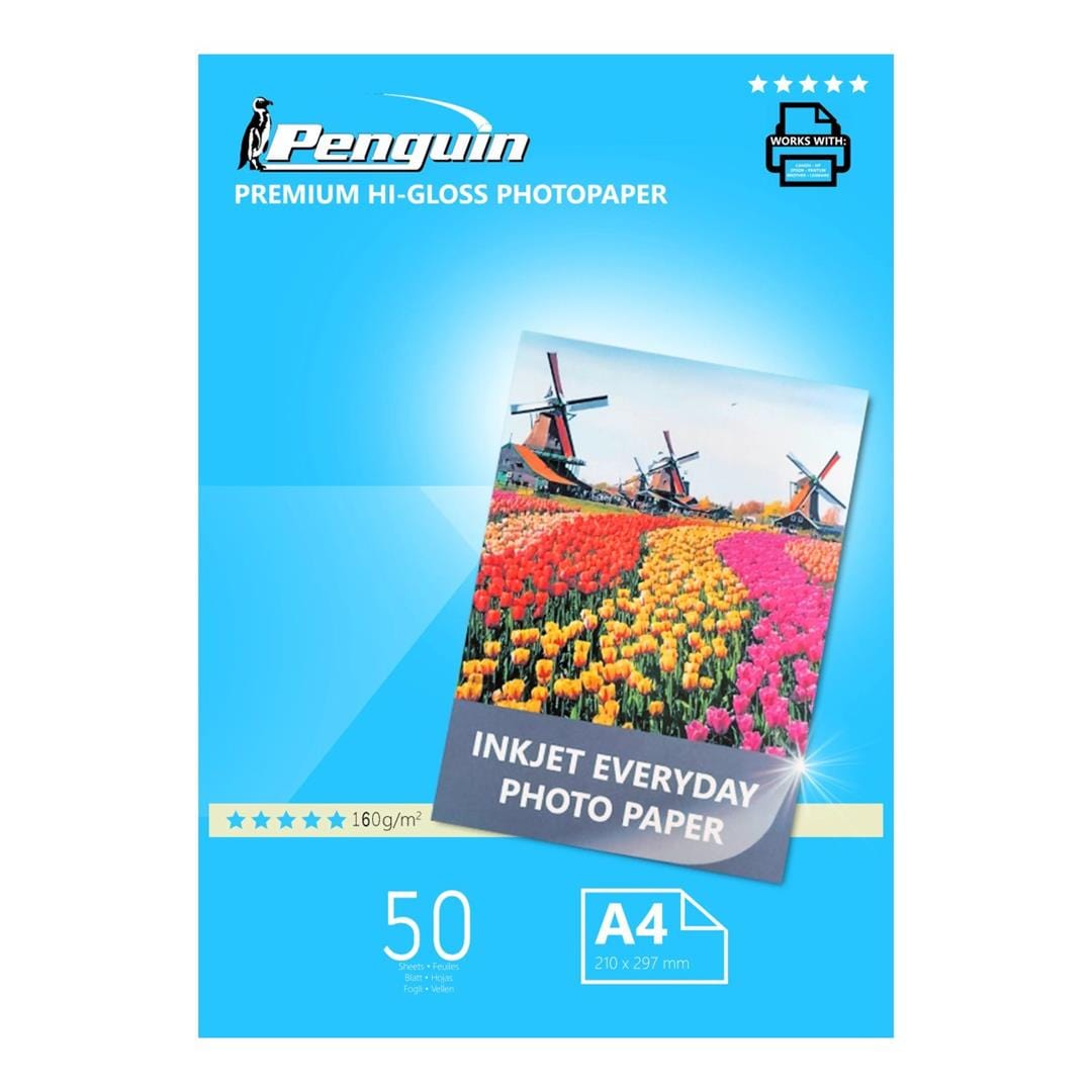 Penguin 160GSM A4 Inkjet Everyday Photo Paper 50 Sheets 17402018