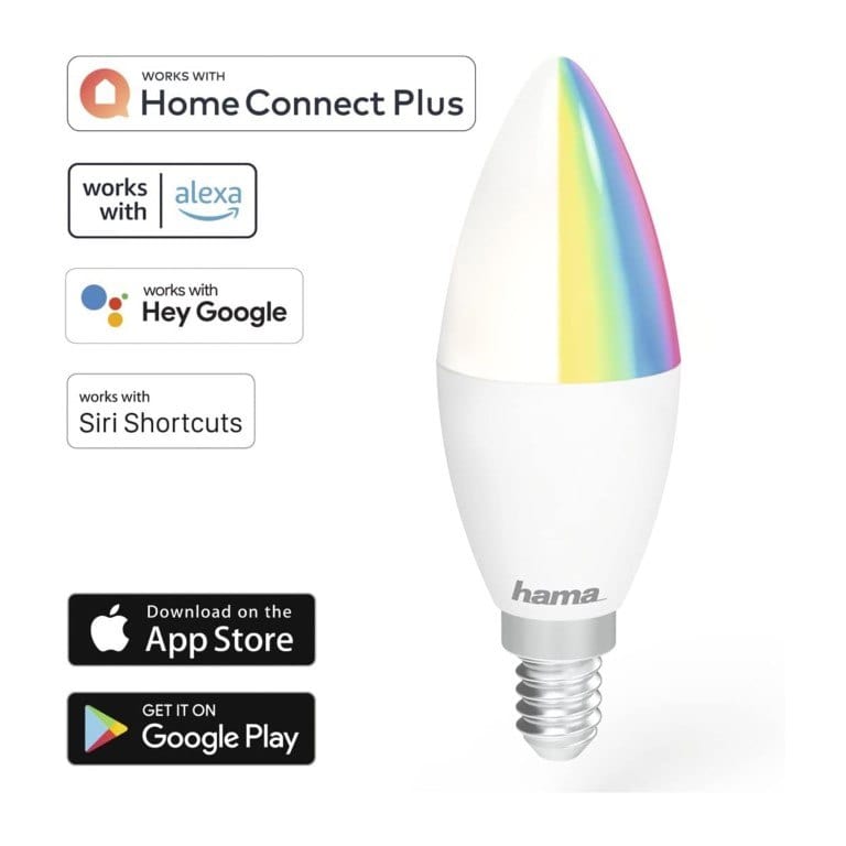 Hama E14 5.5W WLAN LED RGBW Dimmable Bulb 176599