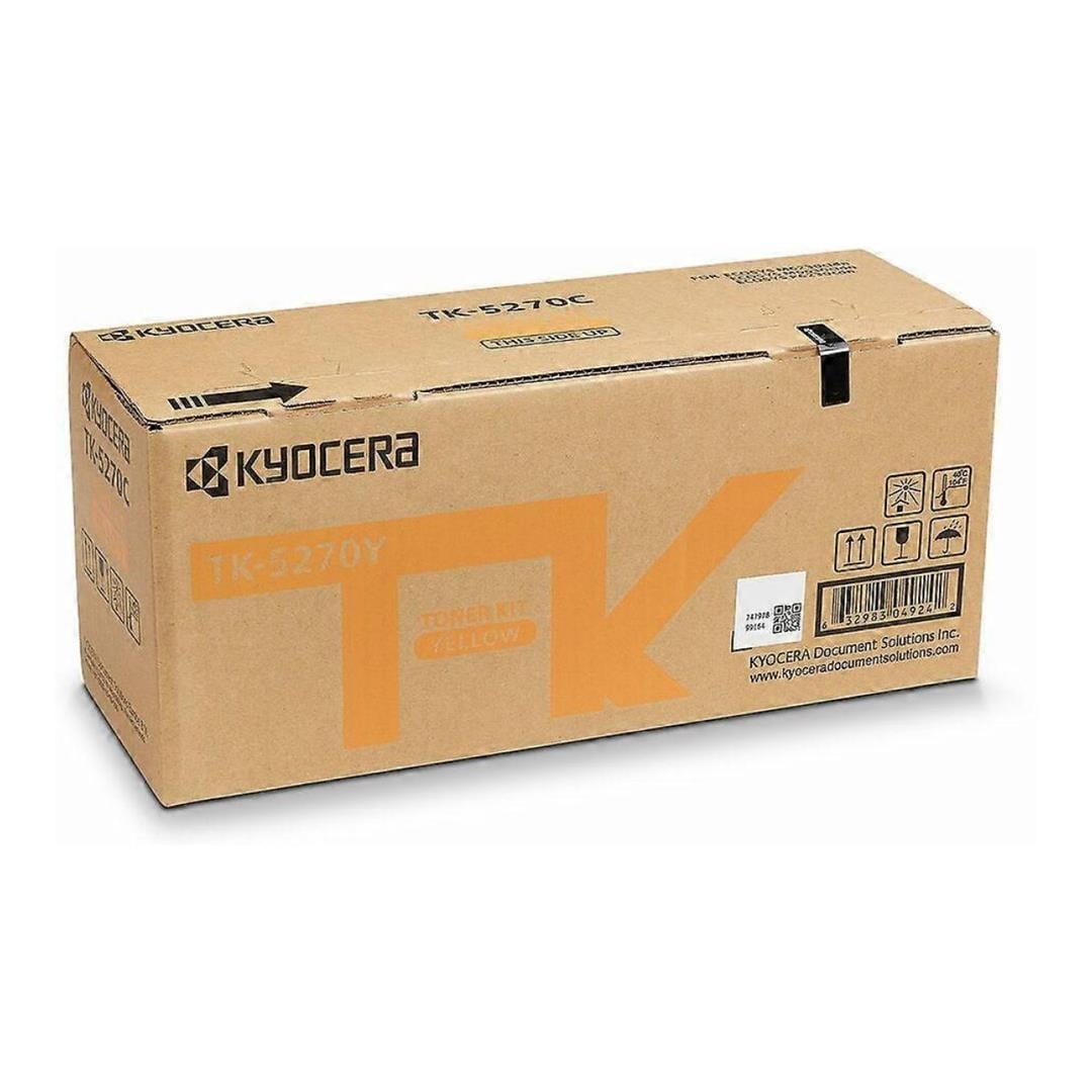 Kyocera TK-5270Y Yellow Toner Cartridge 6,000 Pages Original 1T02TVANL0 Single-pack