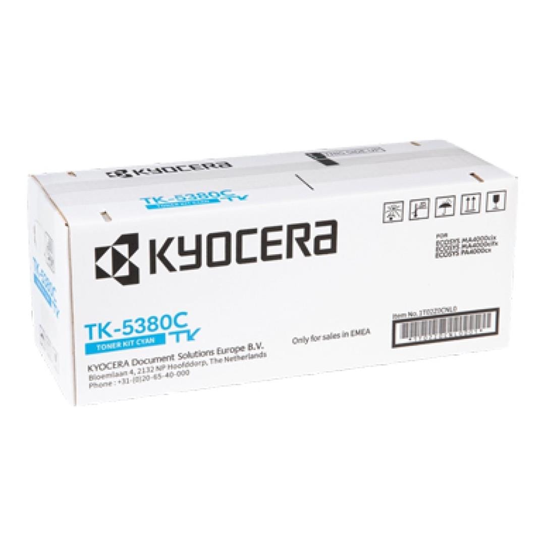 Kyocera TK-5380C Cyan Toner Cartridge 10,000 Pages Original 1T02Z0CNL0 Single-pack