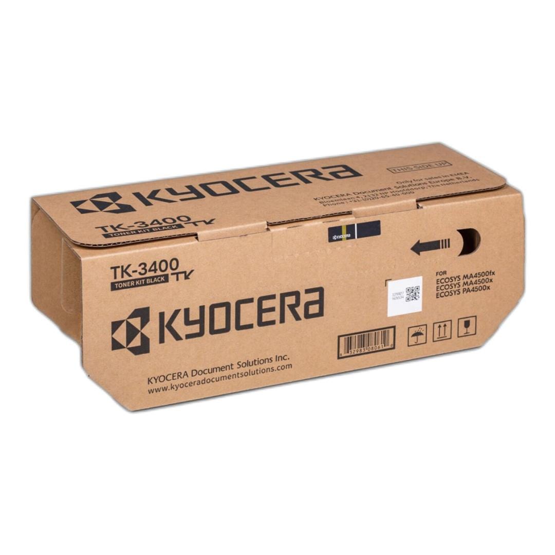 Kyocera TK-3400 Black Toner Cartridge 12,500 Pages Original 1T0C0Y0NL0 Single-pack