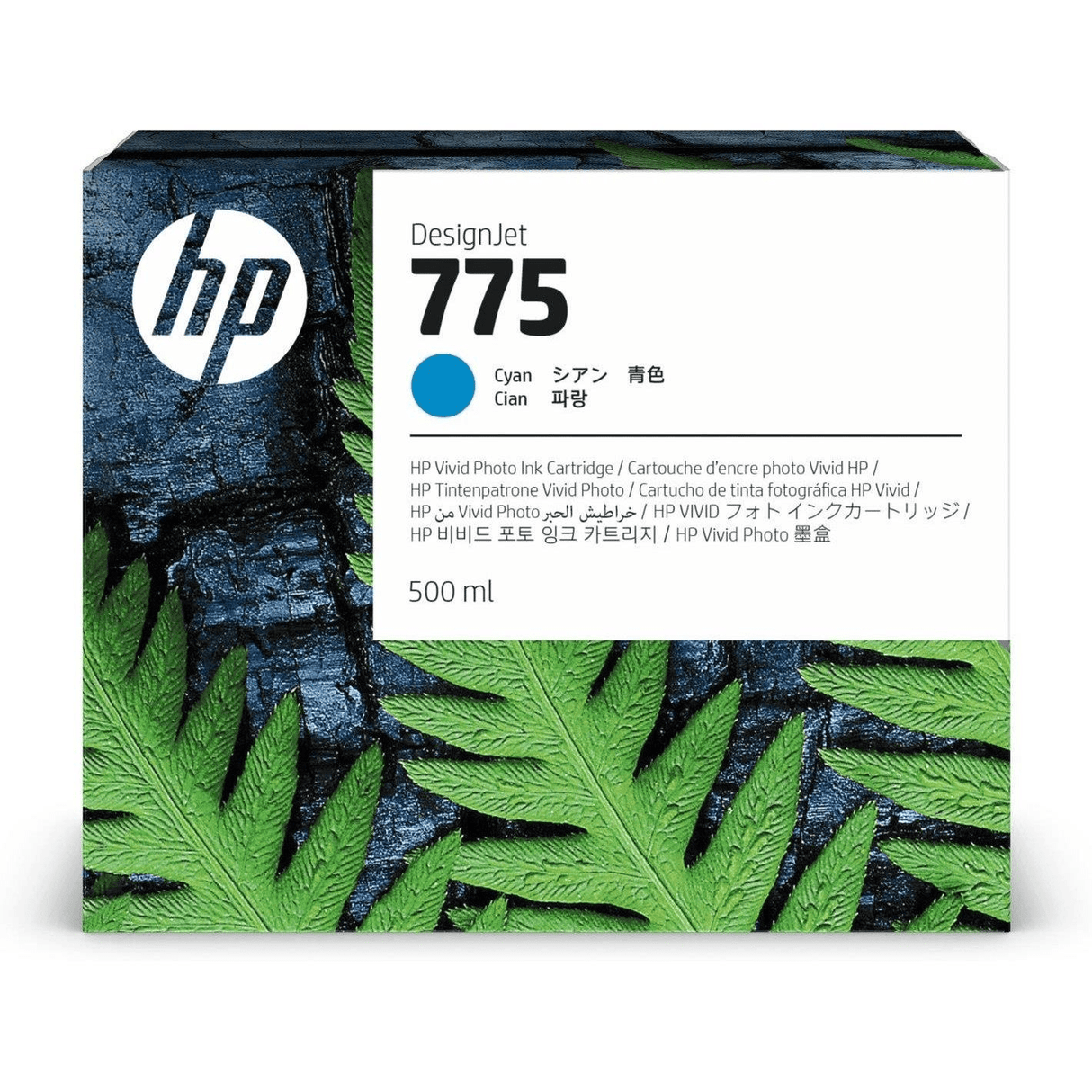 HP 775 500-ml Cyan Ink Cartridge 1XB17A
