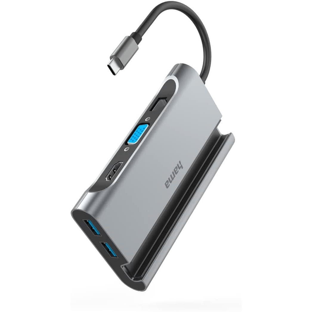 Hama USB 3.2 Gen 1 Type-C Anthracite Notebook Dock/Port Replicator Grey 200102