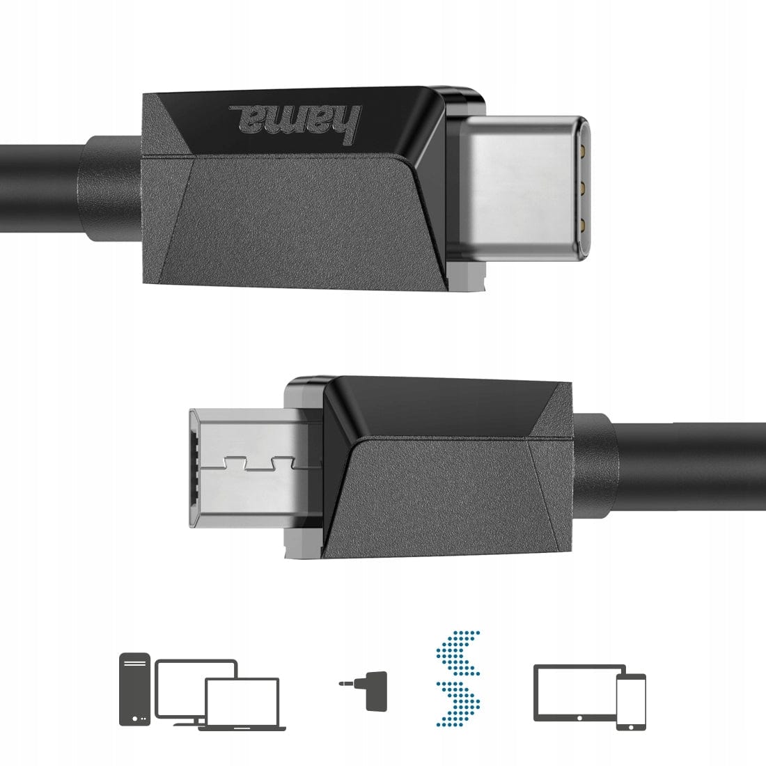 Hama 75cm USB 2.0 USB-C Micro-USB A Black 200644