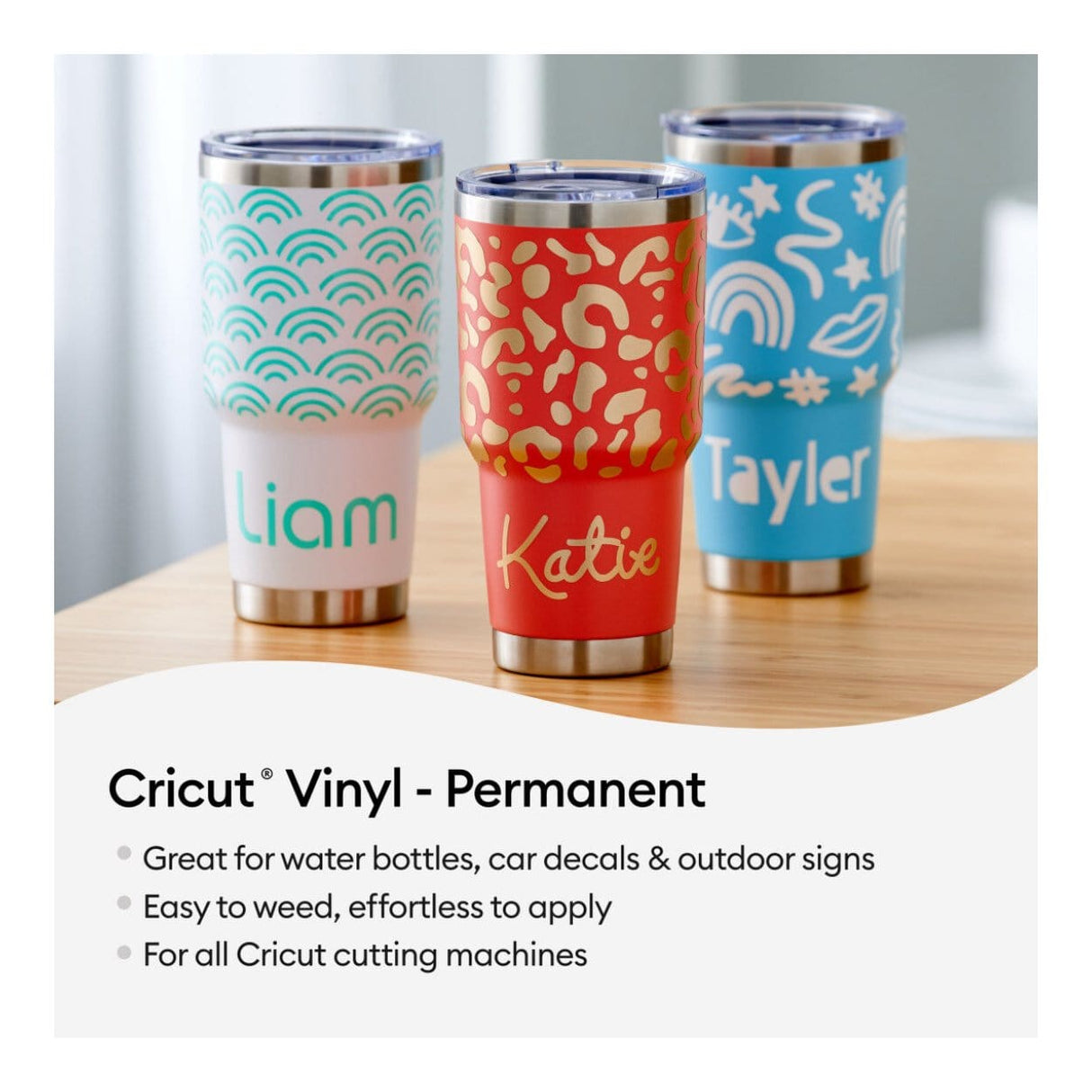 Cricut Permanent Vinyl 30.5x30.5cm 20-sheet Bright Rainbow Sampler 2009650