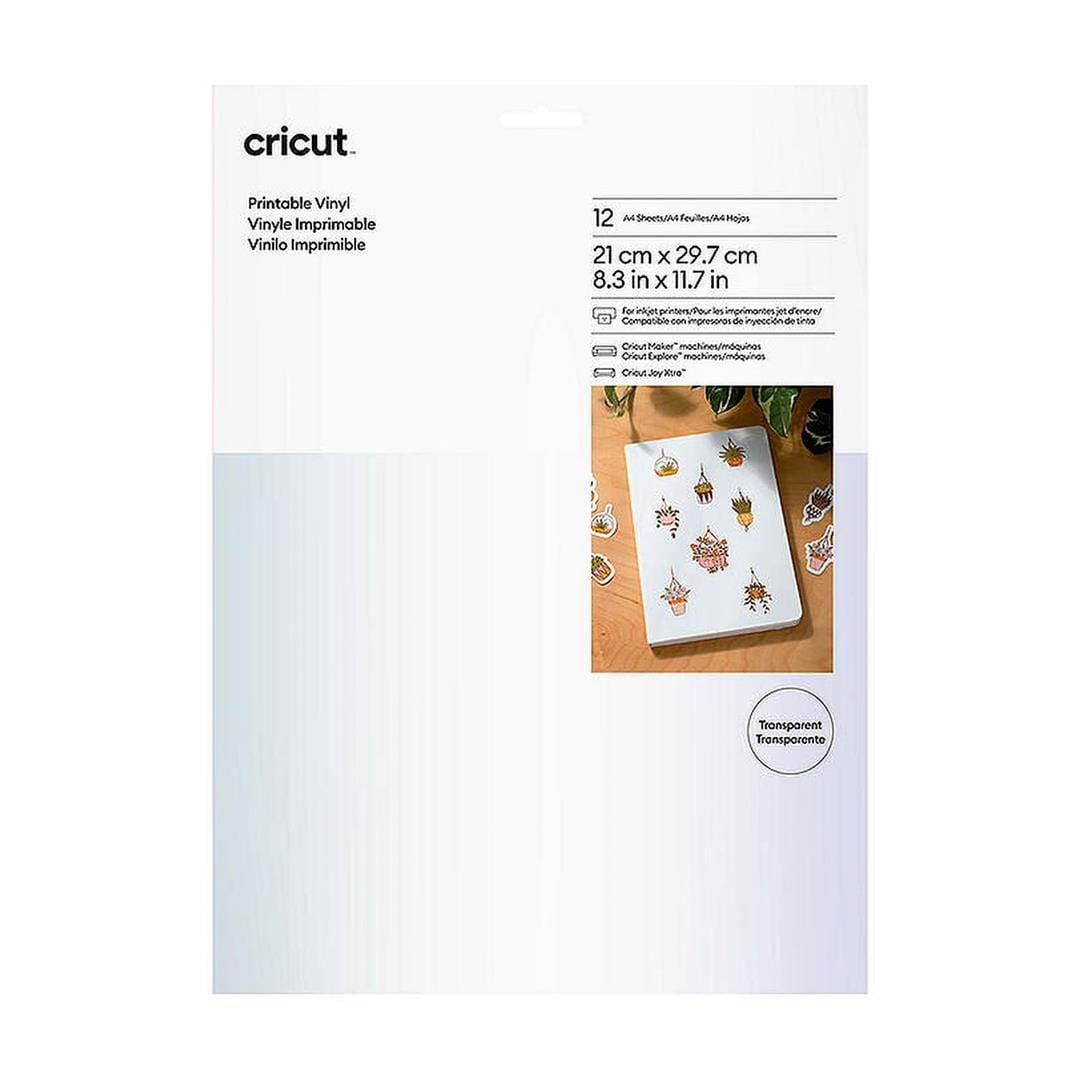 Cricut Printable Vinyl 21x29.7cm 12-sheets Transparent 2010363