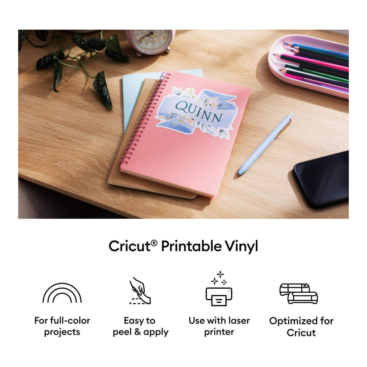 Cricut Printable Vinyl for Laser Printer White A4 25-pack 2012649