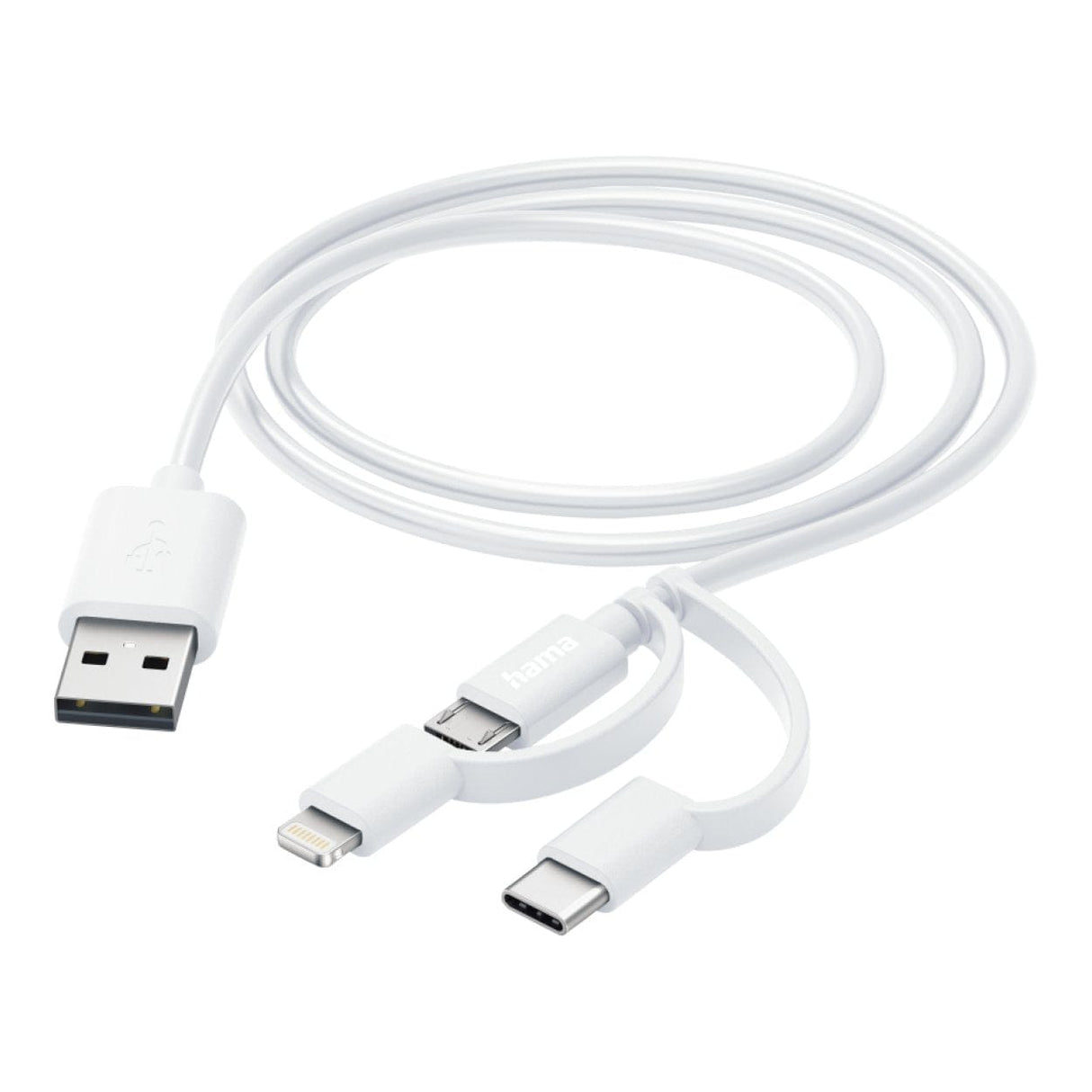 Hama 3-in-1 Multi Charging Cable White 201535