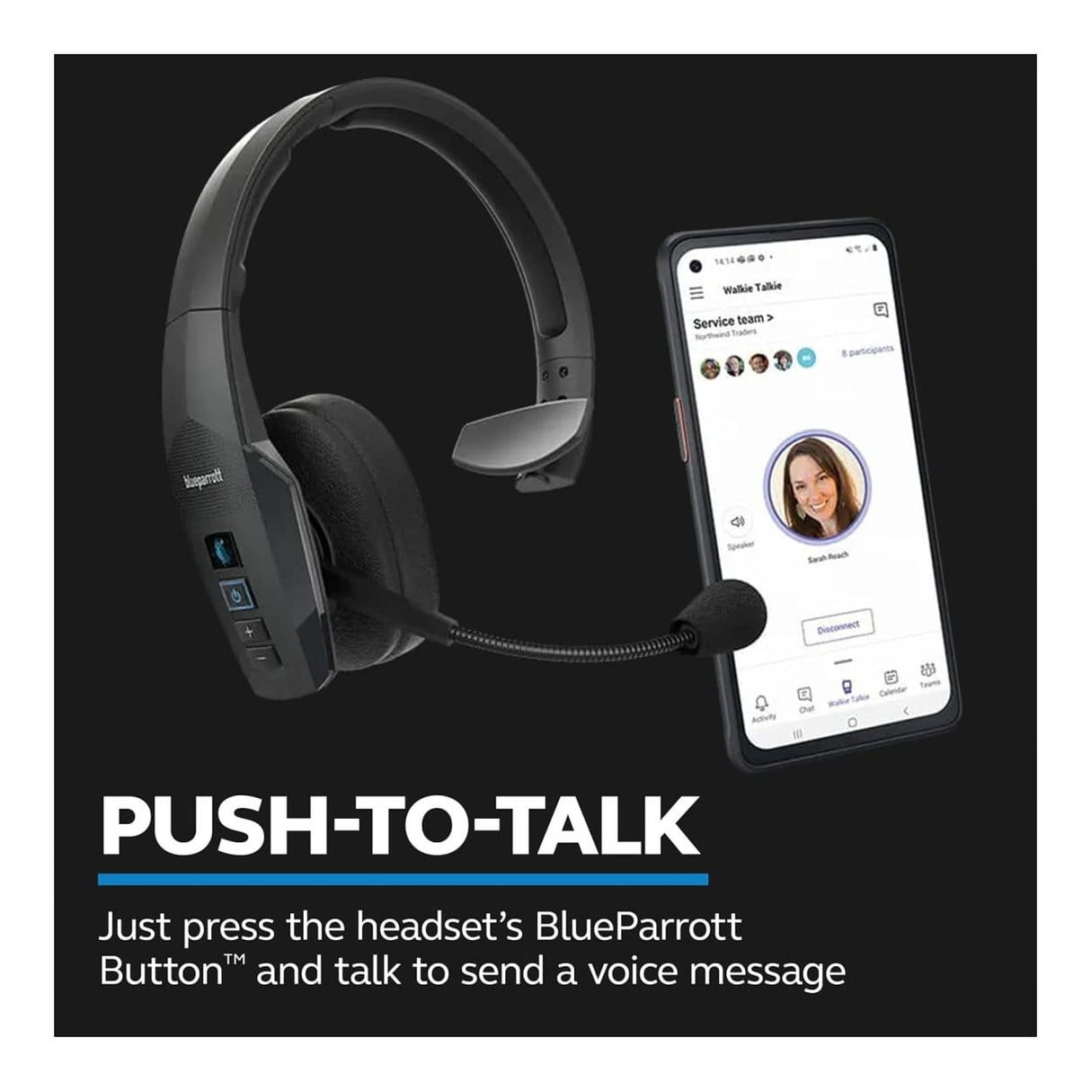 BlueParrott B450-XT Mono Bluetooth Wireless Headset 204270