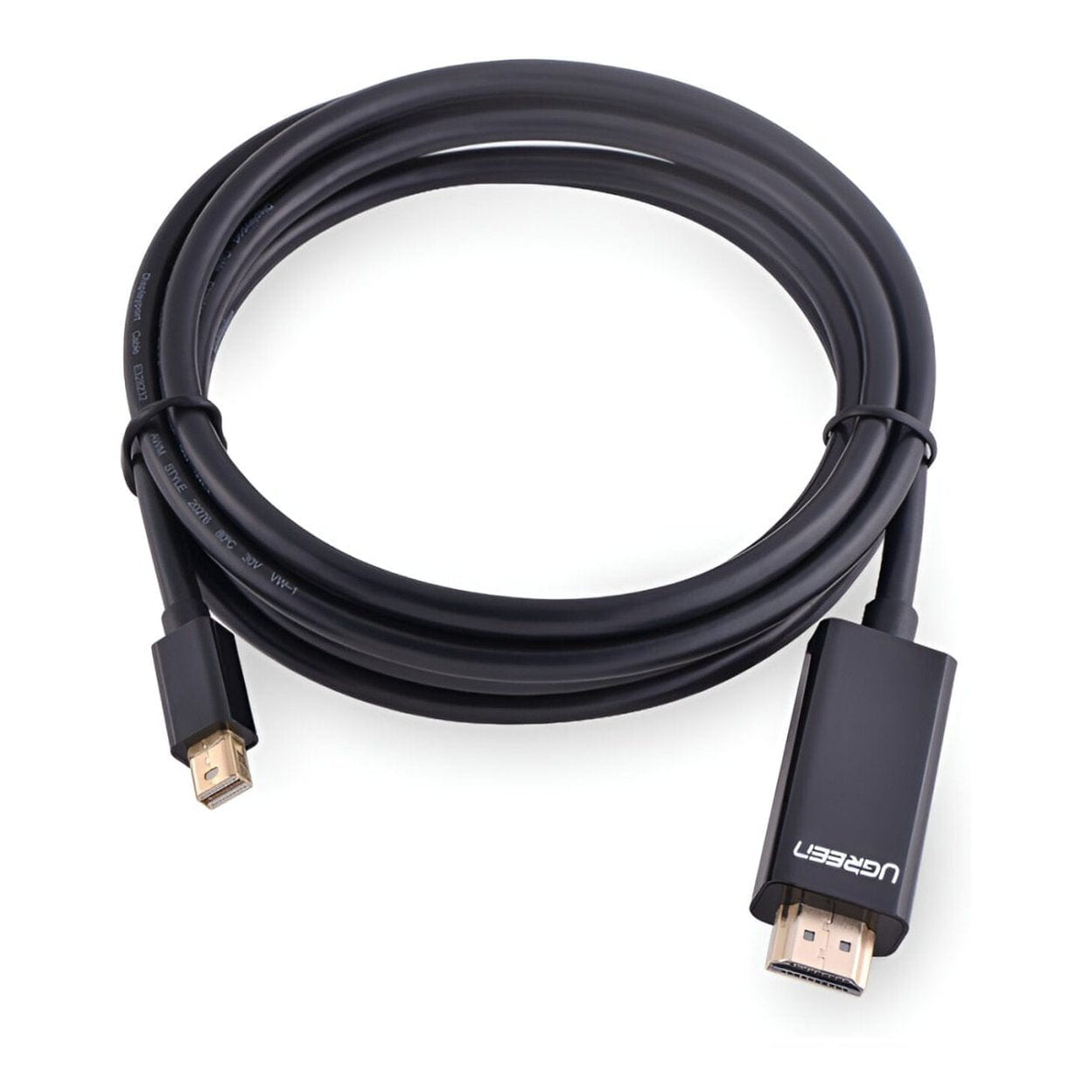 UGreen 1.5m Mini DisplayPort Male to 4K HDMI Cable Black 20848