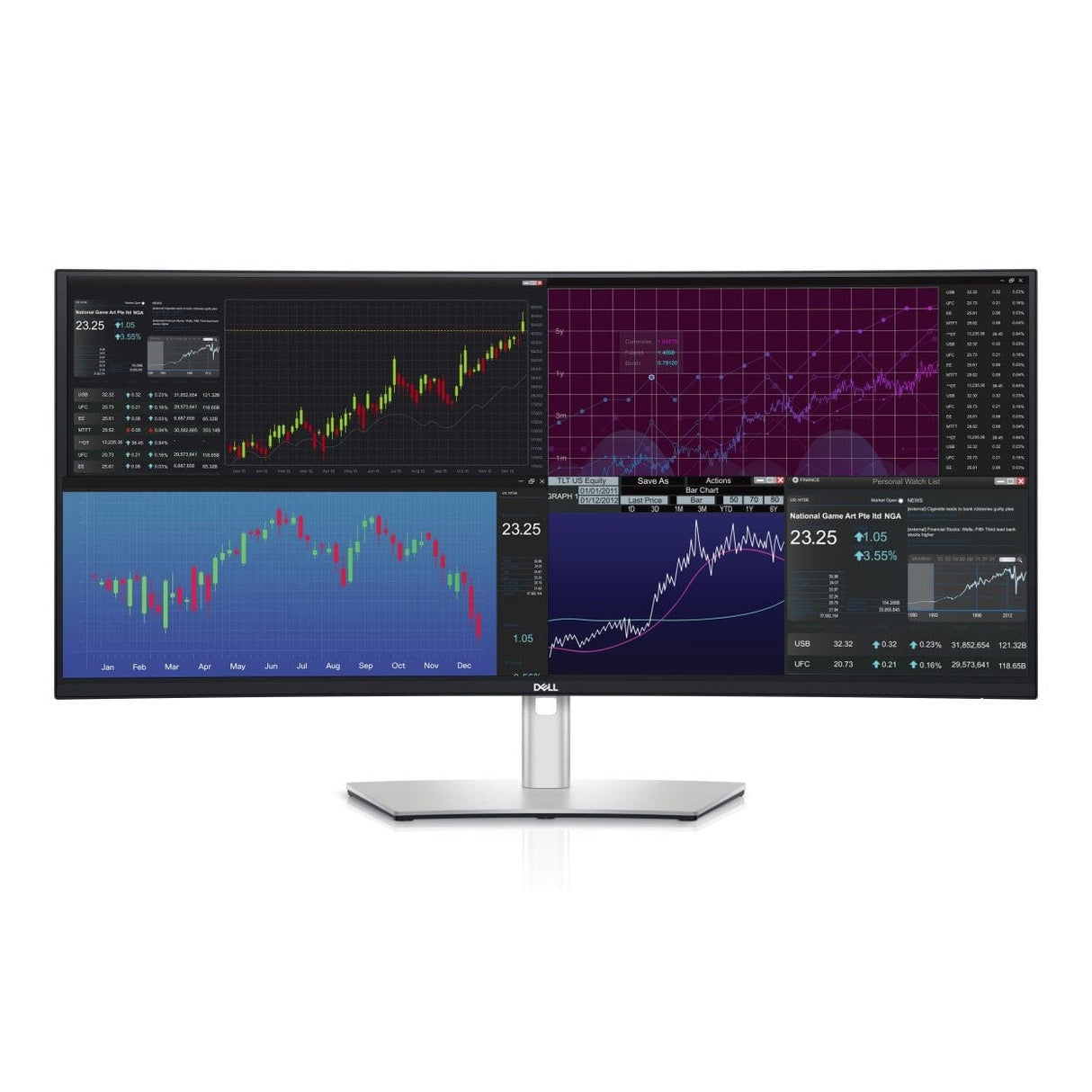 Dell UltraSharp U3824DW 38-inch 3840 x 1600p WQHD+ 21:9 60Hz 5ms LED IPS Curved USB-C Hub Monitor 210-BHXB