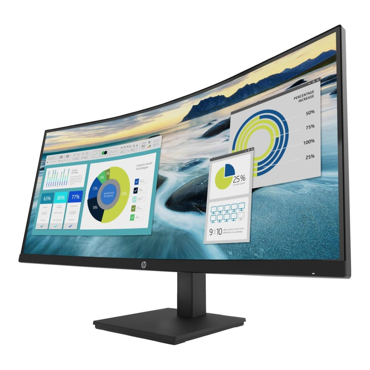 HP P34hc G4 34-inch 3440 x 1440p WQHD 21:9 100hz 5ms VA Curved Monitor 21Y56AA