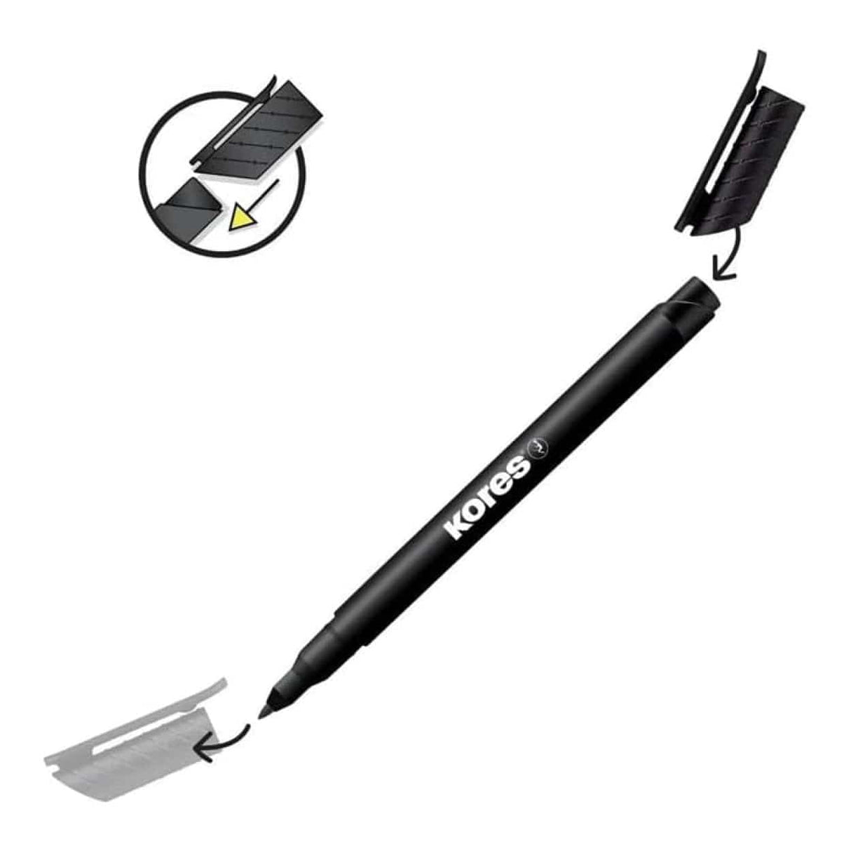 Kores K-Marker P1 Fine Tip Permanent Marker 10-pack 22141