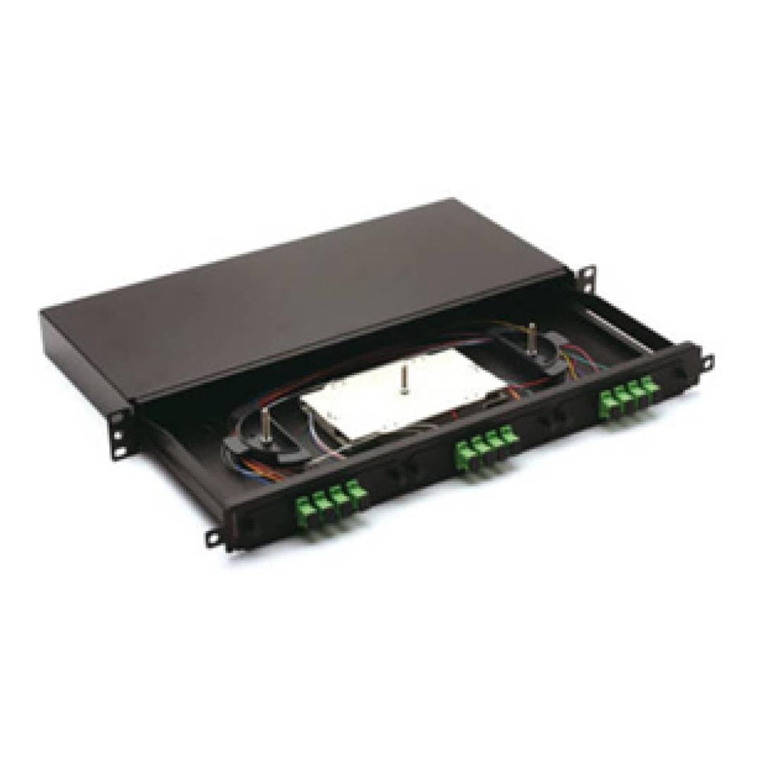 Premium Line Blank Adapter Panel for Fibre Optic Patch Panel Black 242500002