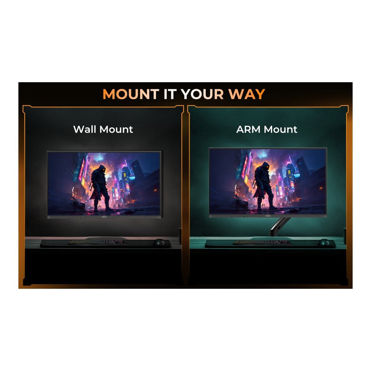 AOC 24B30HM2 23.8-inch 1920 x 1080p FHD 16:9 100Hz 1ms LED VA Monitor