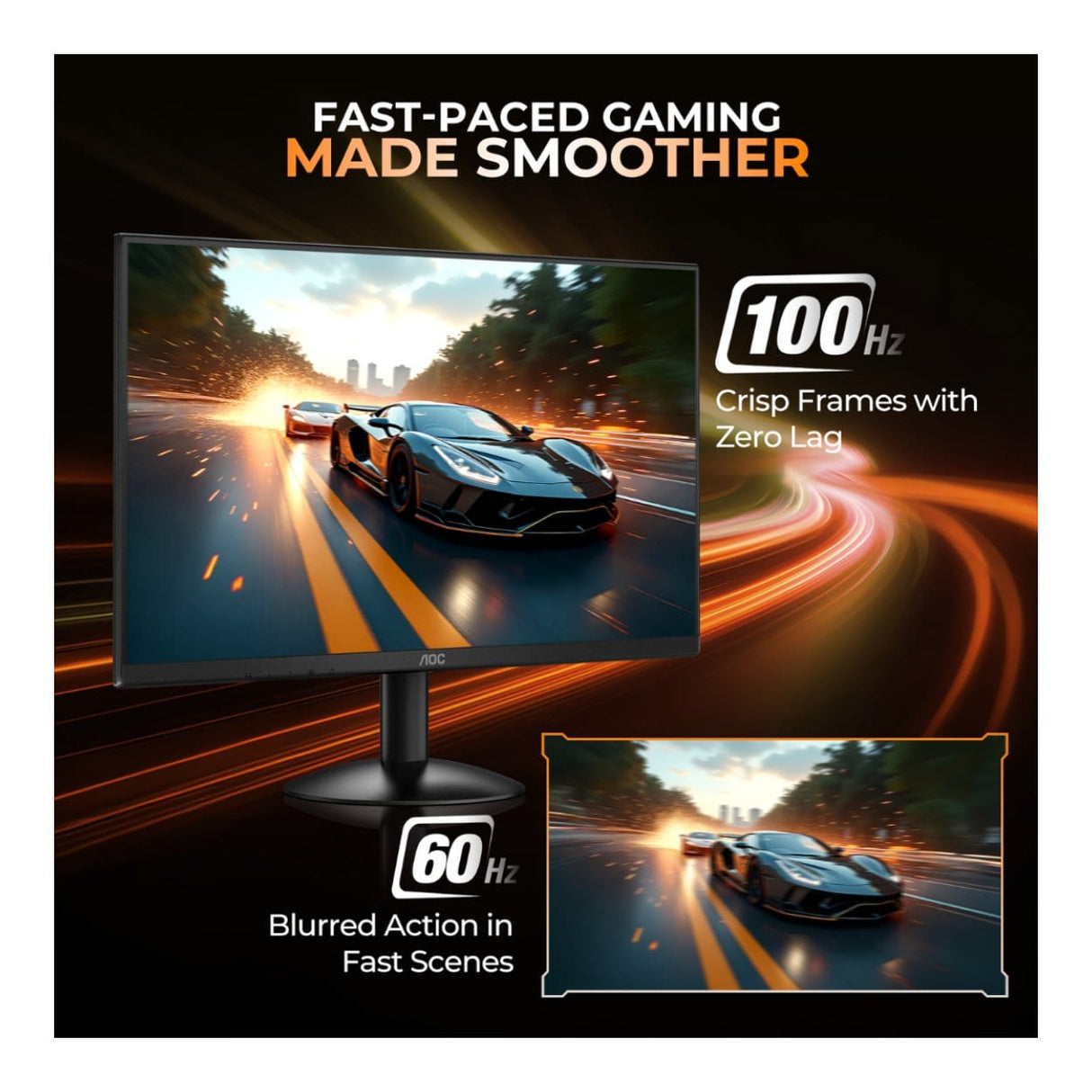 AOC 24B30HM2 23.8-inch 1920 x 1080p FHD 16:9 100Hz 1ms LED VA Monitor