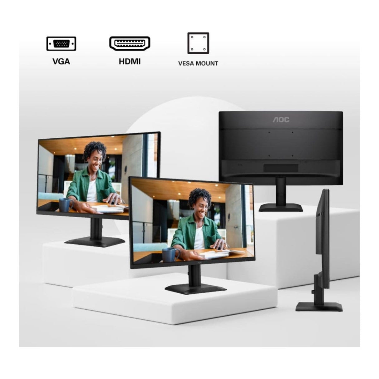 AOC 24E40L 23.8-inch 1920 x 1080p FHD 16:9 144Hz 0.5ms LED IPS Circular Polarized Monitor