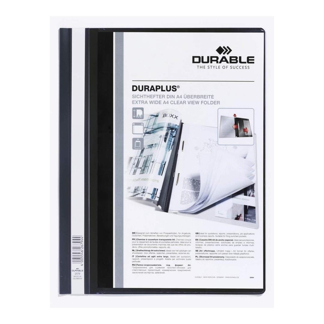 Durable DURAPLUS A4 Project Presentation File 25-pack Black 257901