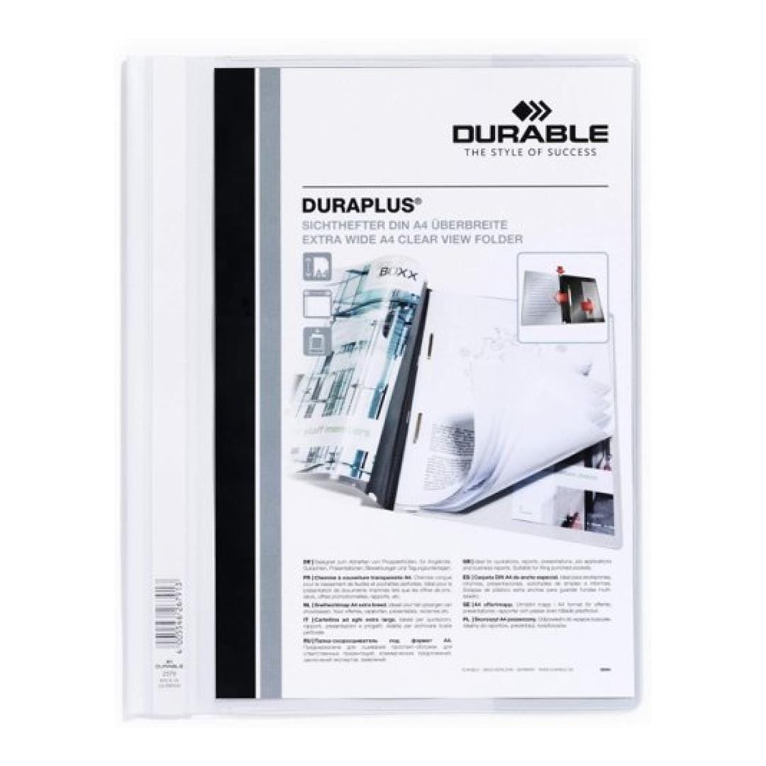 Durable DURAPLUS A4 Project Presentation File 25-pack White 257902