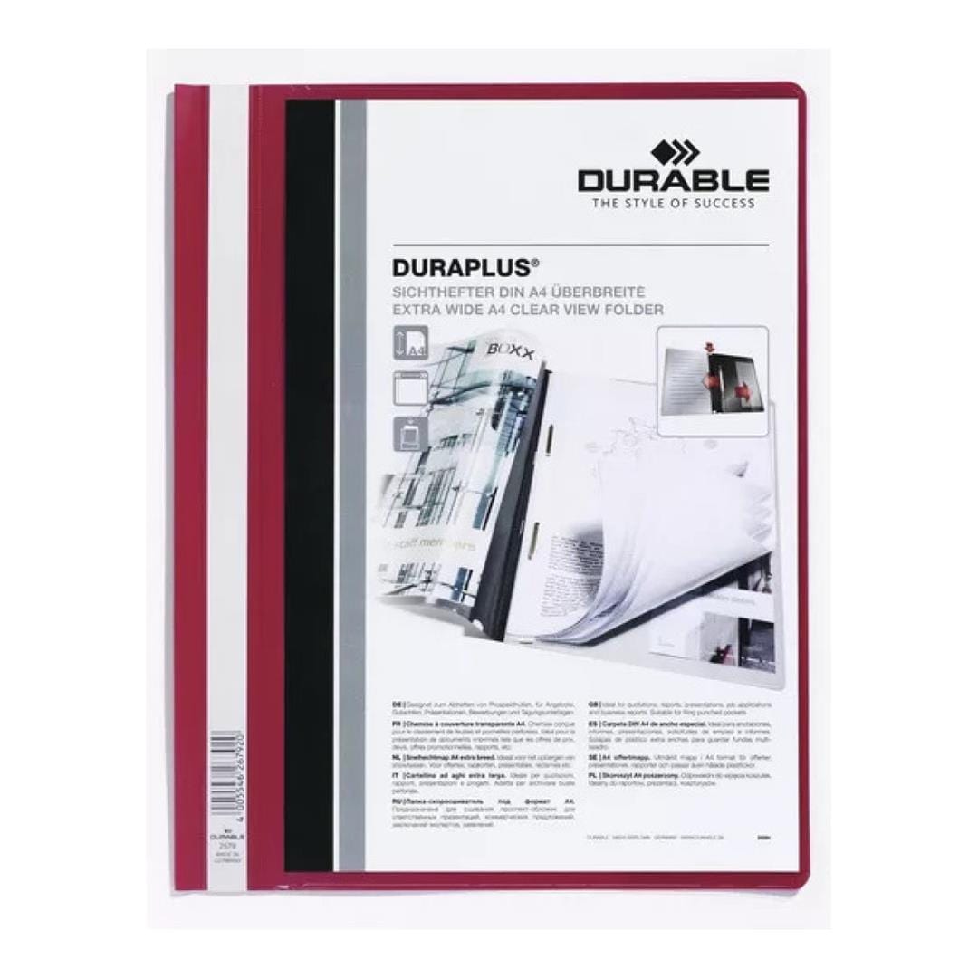 Durable DURAPLUS A4 Project Presentation File 25-pack Red 257903