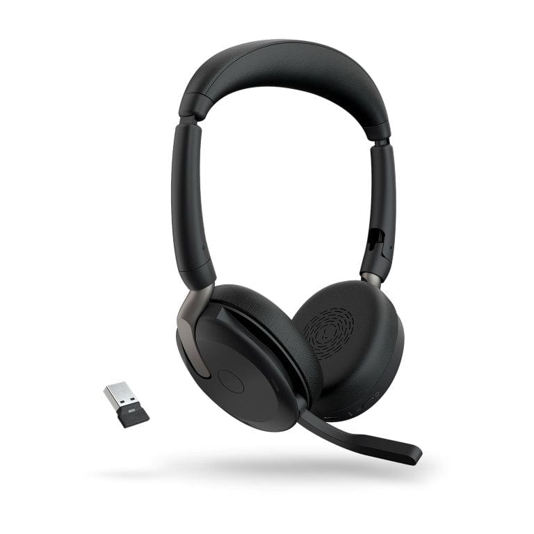 Jabra Evolve2 65 Flex Link380a UC Stereo Headsets with Wireless Charging 26699-989-989