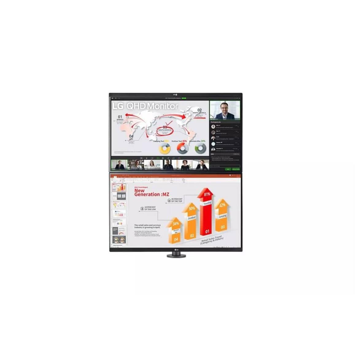 LG 27QP88D-B2 27-inch 2560 x 1440p QHD 16:9 5ms 75hz IPS LED Dual Monitor