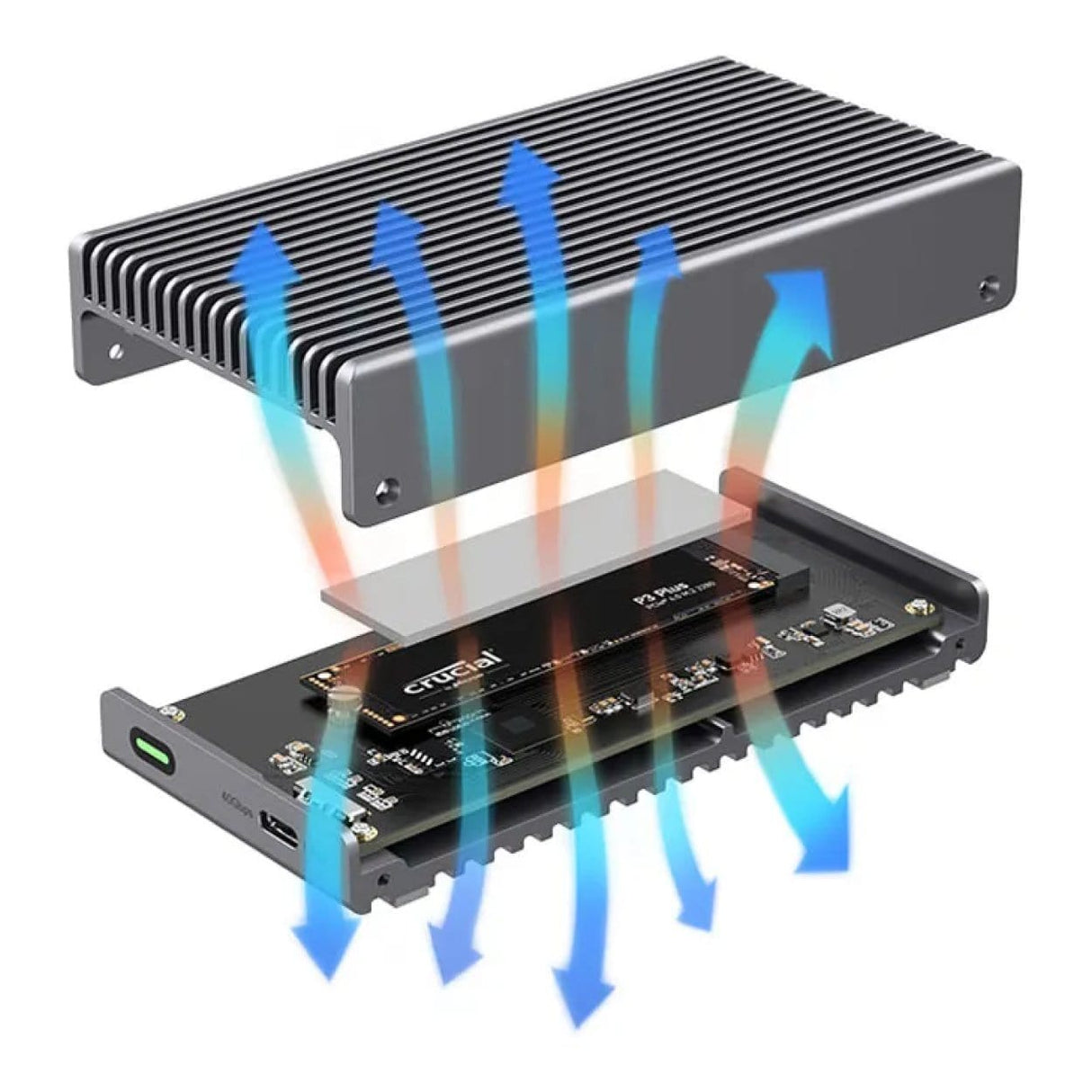 LMP DataFlash USB4 NVMe Storage Enclosure Grey 28217