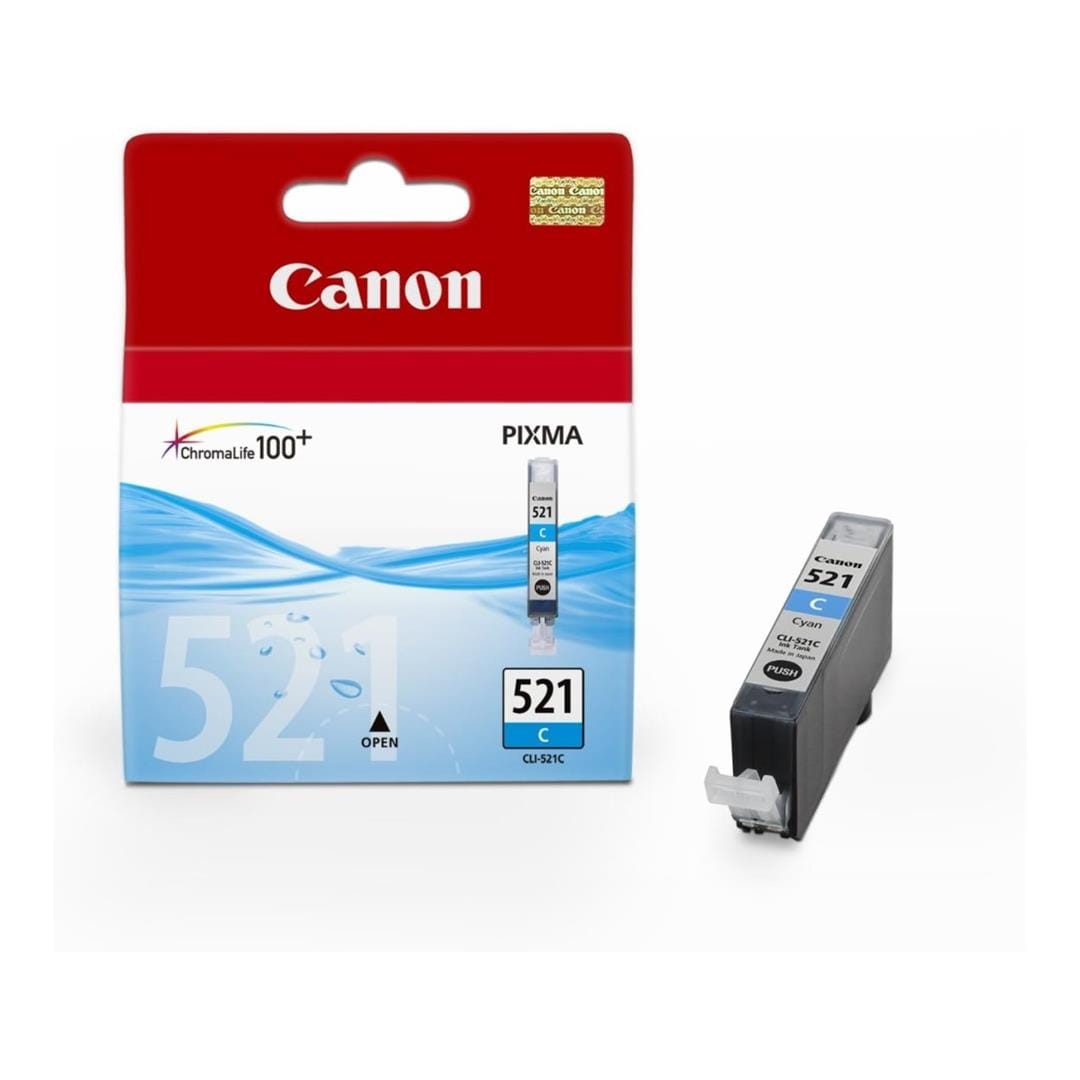 Canon CLI-521C Cyan Printer Ink Cartridge Original 2934B004 Single-pack